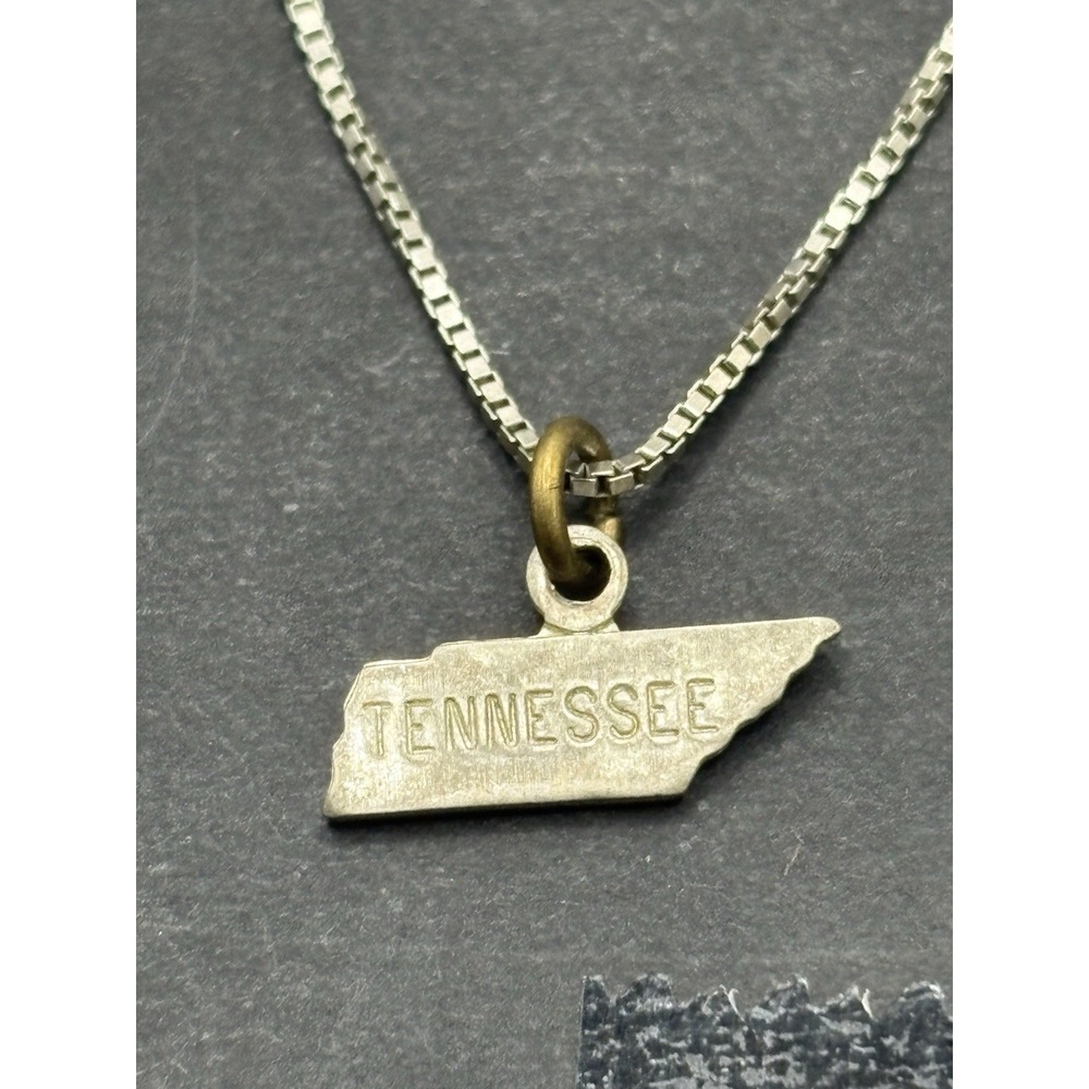 Vintage 22" Sterling Silver Dainty Tennessee Necklace Adjustable G6